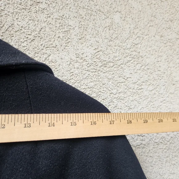 SAKS FIFTH AVENUE Women's Coat Large Wool Luxury Vintage Double Breasted Long - Picture 5 of 9